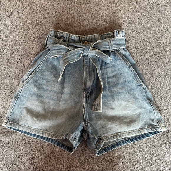 🌟3/$20🌟 KANCAN Denim Shorts Ultra High Waist Paperbag Stlye Size S - Picture 2 of 7